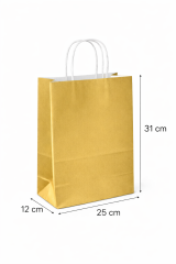 25x12x31 Altın Kraft Çanta 25'li