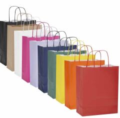 25x12x31 Pembe Kraft Çanta 25'li