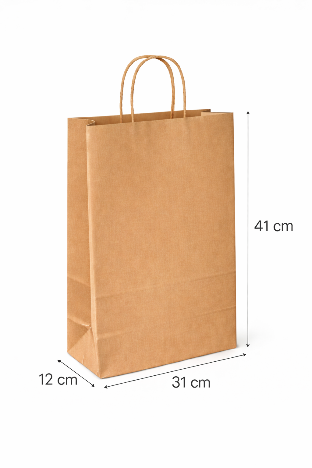 31x12x41 Kahverengi Kraft Çanta 25'li