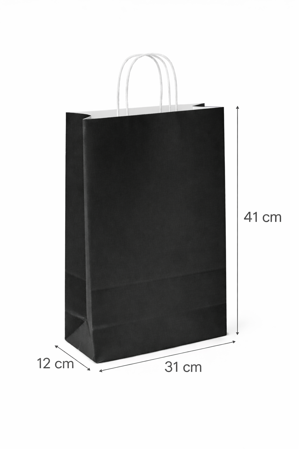 31x12x41 Siyah Kraft Çanta 25'li