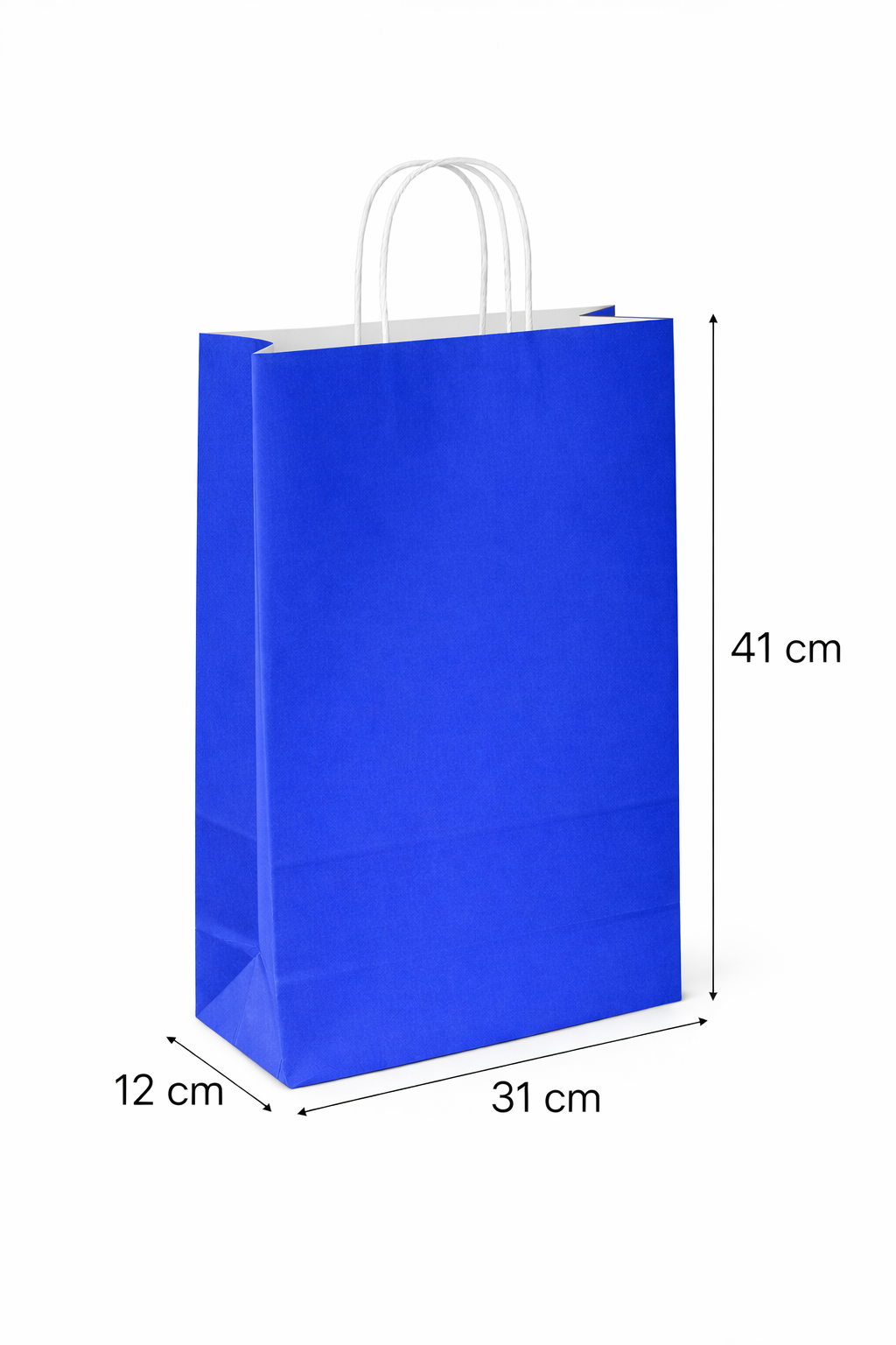 31x12x41 Mavi Kraft Çanta 25'li