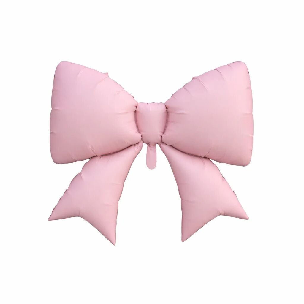 Retro Düz Pembe Kurdele Folyo Balon 98x75