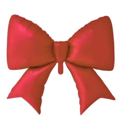 Retro Düz Kırmızı Kurdele Folyo Balon 98x75