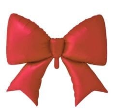 Retro Düz Kırmızı Kurdele Folyo Balon 98x75