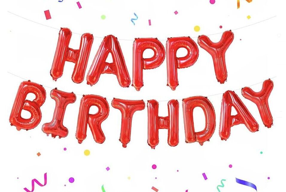 13'' Kırmızı Happy Birthday Folyo Balon Set