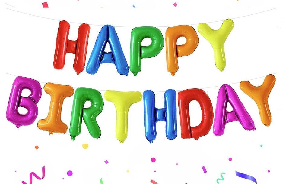 13'' Renkli Happy Birthday Folyo Balon Set
