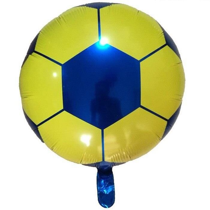 18'' Sarı Lacivert Futbol Topu Folyo Balon