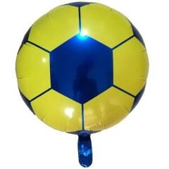 18'' Sarı Lacivert Futbol Topu Folyo Balon