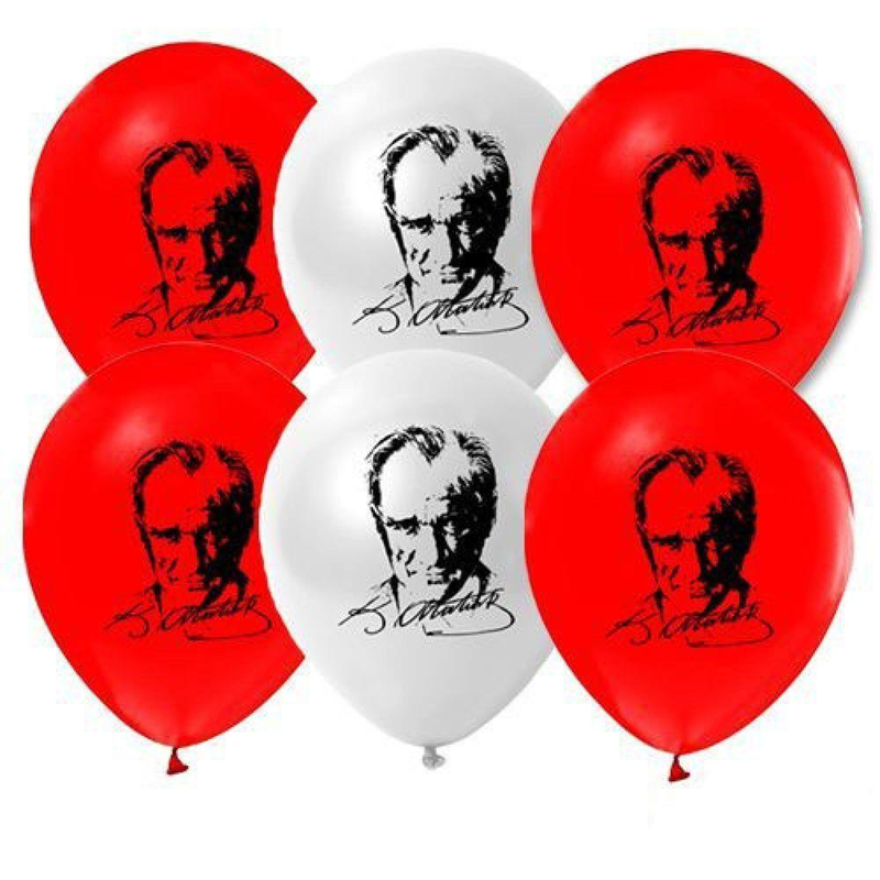 10'' Gemar Atatürk Baskılı Balon 100'lü