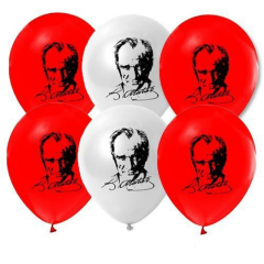 10'' Gemar Atatürk Baskılı Balon 100'lü
