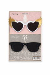 Gelin - Damat Gözlük Altın