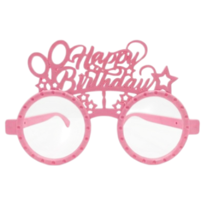 Happy Birthday Pembe Mika Gözlük