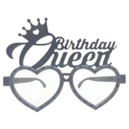 Birthday Queen Gümüş Mika Gözlük