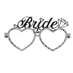 Bride Parlak Gümüş Mika Gözlük