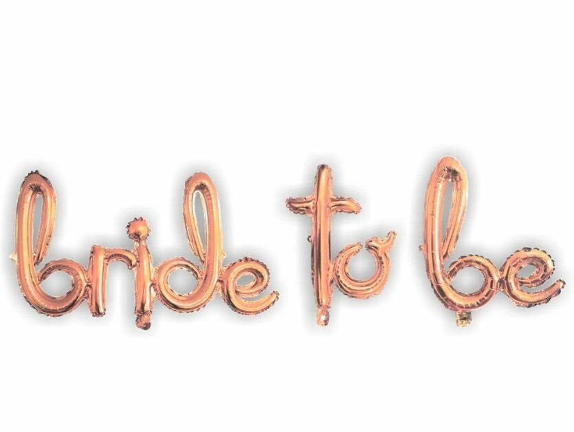 El Yazılı Bride To Be Rosegold Folyo Set Balon