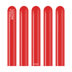 Pastel Kırmızı Sosis Balon (Red) 100'lü