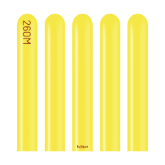 Pastel Sarı Sosis Balon (Yellow) 100'lü